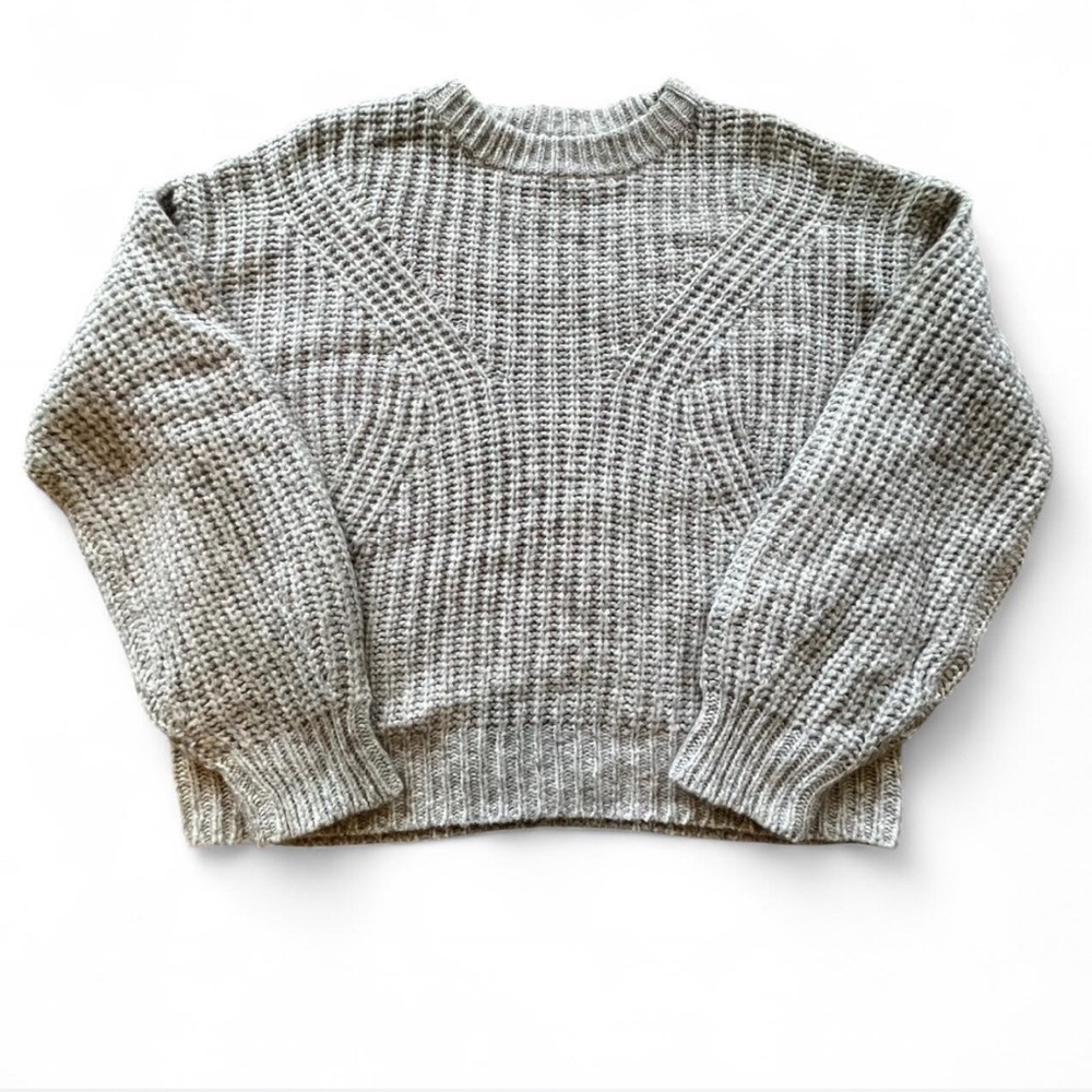Cozy Oversized Gray Knit Sweater